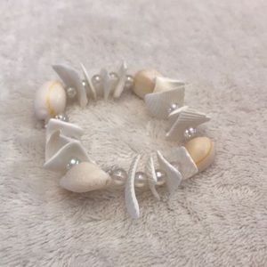 Seashell Bracelet with Pearl Accents